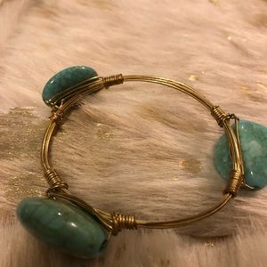 Jewelry - Turquoise and gold bangle bracelets. Set of 2. Jewelry - Turquoise and gold bangle bracelets. Set of 2.